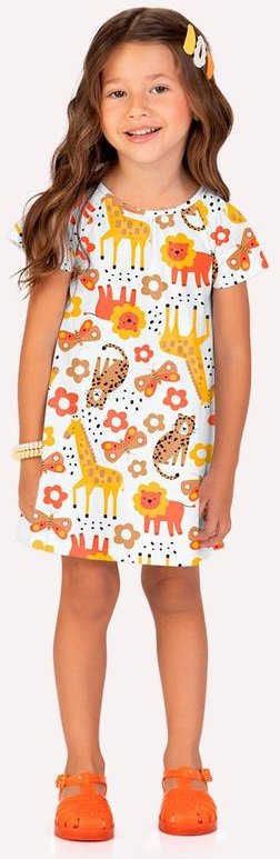 Imagem principal Vestido Infantil Menina em Algodão Branco Kyly Kyly