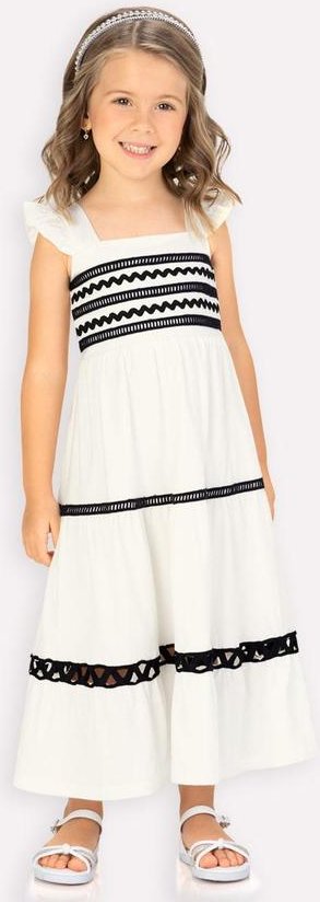 Imagem principal Vestido Infantil Menina em Algodão Off White Milon Milon