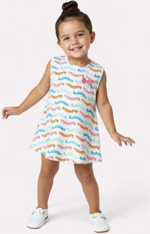 Imagem principal Vestido Infantil Menina em Algodão Off White Kyly Kyly