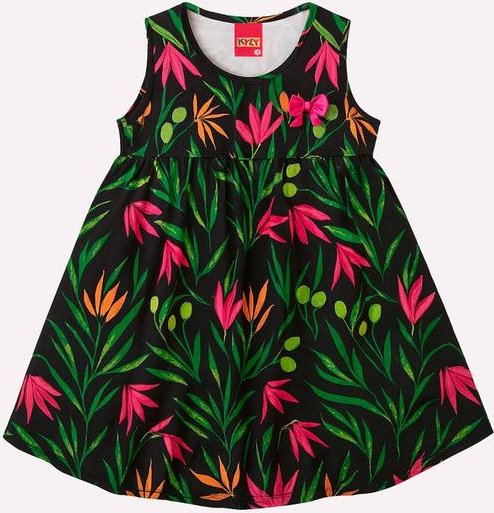 Imagem principal Vestido Infantil Menina em Algodão Preto Kyly Kyly