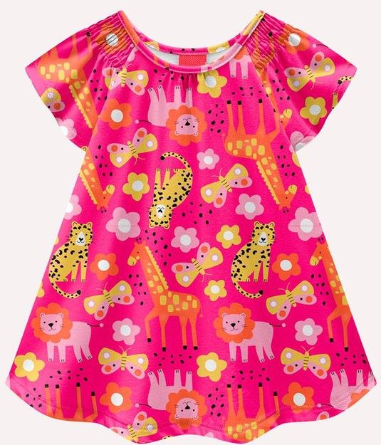Imagem principal Vestido Infantil Menina em Algodão Rosa Kyly Kyly