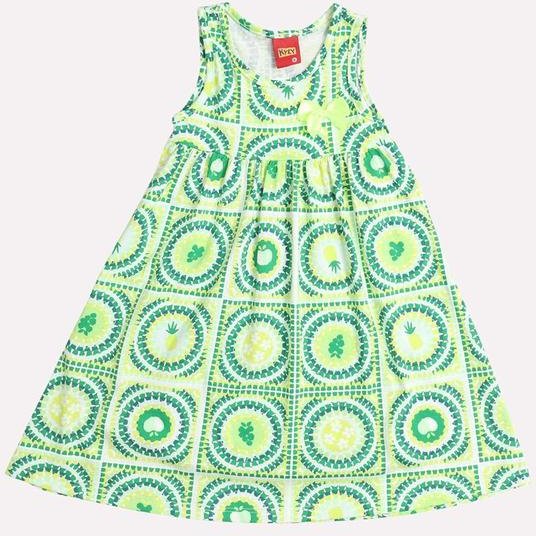 Imagem principal Vestido Infantil Menina em Algodão Verde Kyly Kyly