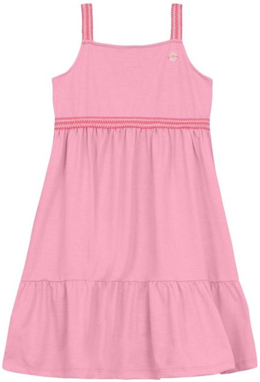Imagem principal Vestido Infantil Menina em Meia Malha Rosa Brandili Brandili