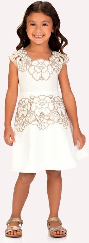 Imagem principal Vestido Infantil Menina em Tricoline Milon Bege Milon