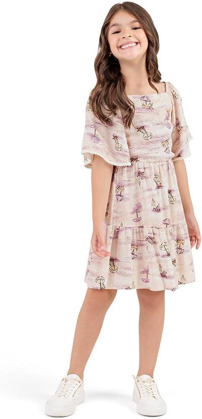 Imagem principal Vestido Infantil Menina Estampa Colorittá Rosa Colorittá