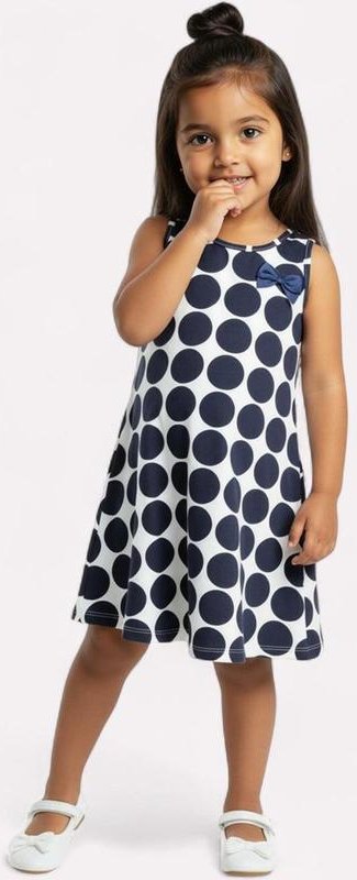 Imagem principal Vestido Infantil Menina Estampa Poá Branco Kyly Kyly