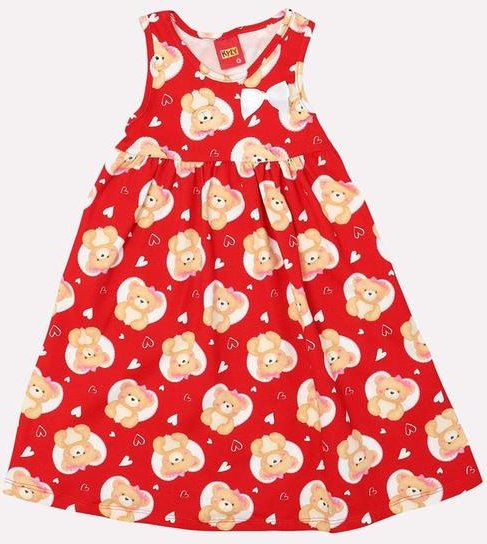 Imagem principal Vestido Infantil Menina Estampado Vermelho Kyly Kyly