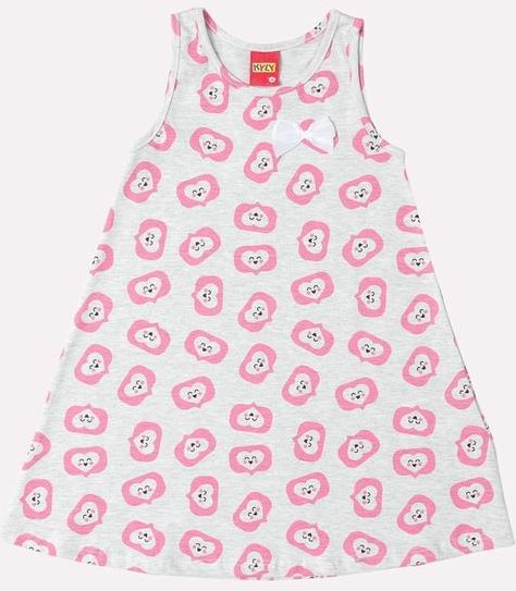 Imagem principal Vestido Infantil Menina Evasê Cinza Kyly Kyly