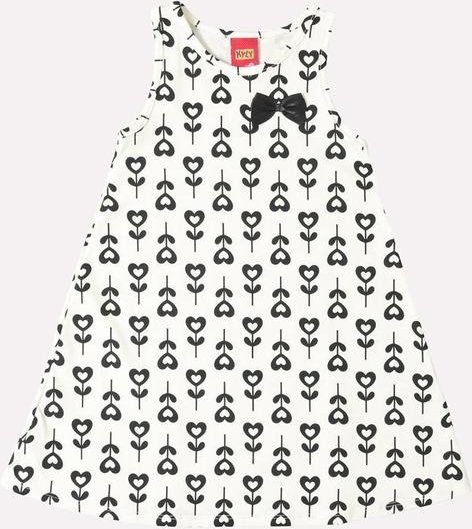 Imagem principal Vestido Infantil Menina Evasê Coração Off White Kyly Kyly