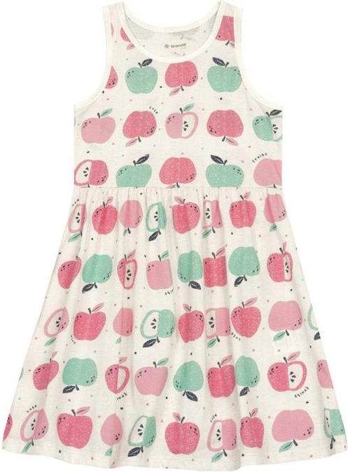 Imagem principal Vestido Infantil Menina Floral Bege Brandili Brandili