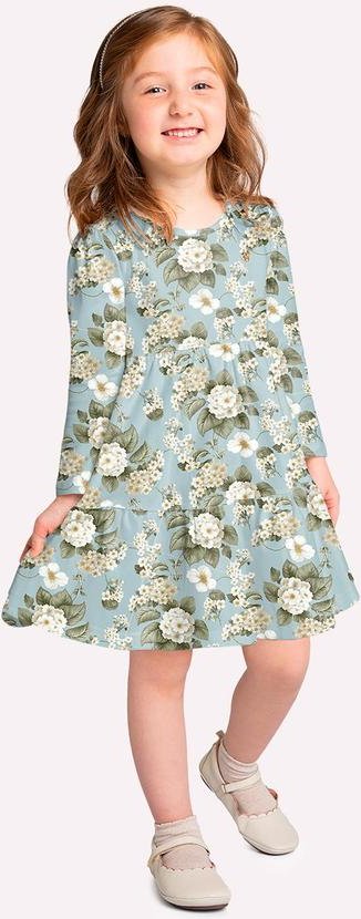Imagem principal Vestido Infantil Menina Flores Azul Milon Milon