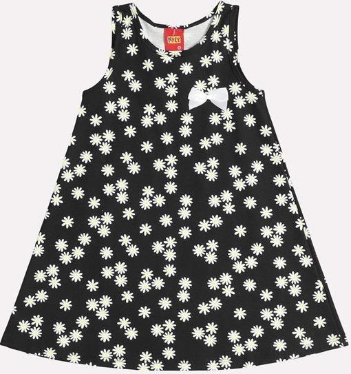 Imagem principal Vestido Infantil Menina Flores Preto Kyly Kyly