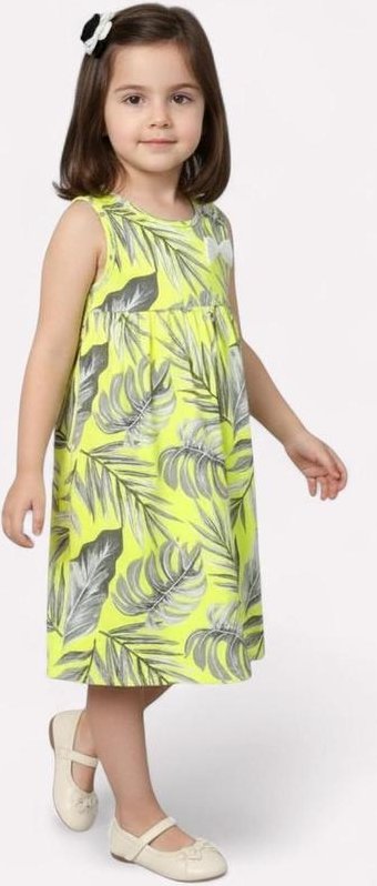 Imagem principal Vestido Infantil Menina Folhagens Verde Kyly Kyly