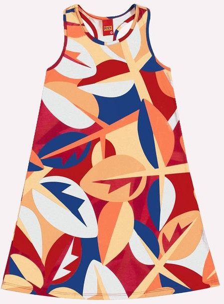 Imagem principal Vestido Infantil Menina Folhas Vermelho Kyly Kyly