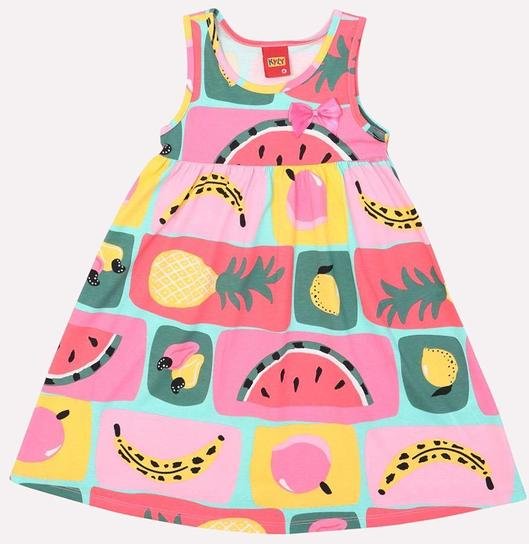 Imagem principal Vestido Infantil Menina Fruta Verde Kyly Kyly