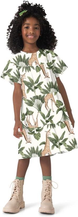 Imagem principal Vestido Infantil Menina Girafa Off White Nanai Nanai