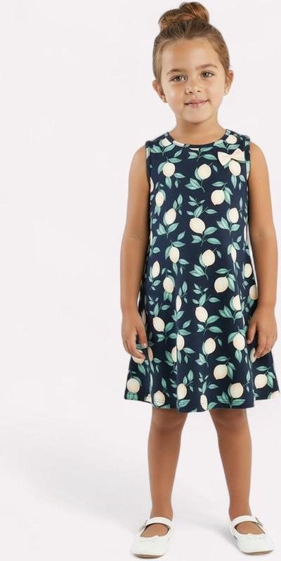Imagem principal Vestido Infantil Menina Limão Azul Kyly Kyly