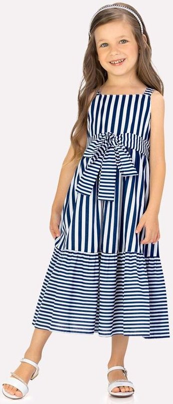 Imagem principal Vestido Infantil Menina Listras Azul Milon Milon