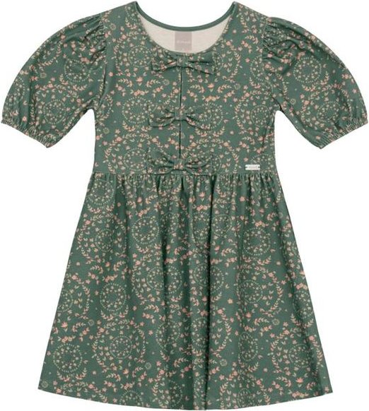 Imagem principal Vestido Infantil Menina Mini Florzinhas Verde Brandili Mundi Brandili Mundi