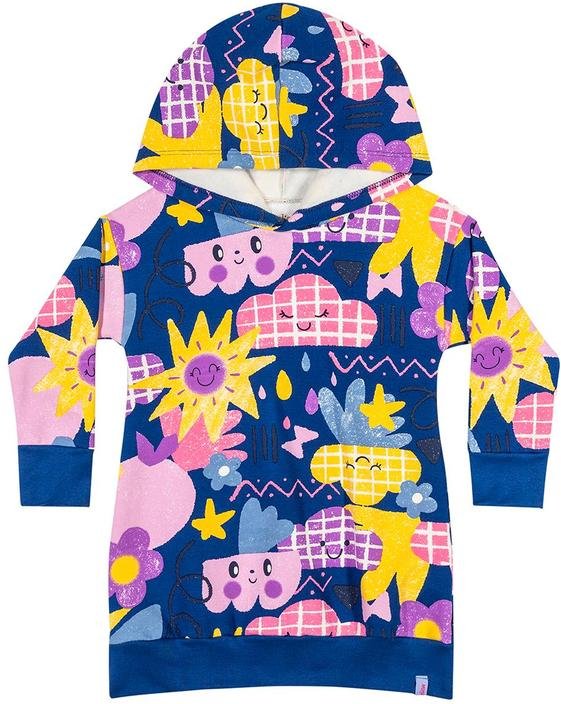 Vestido Infantil Menina Molecotton Azul