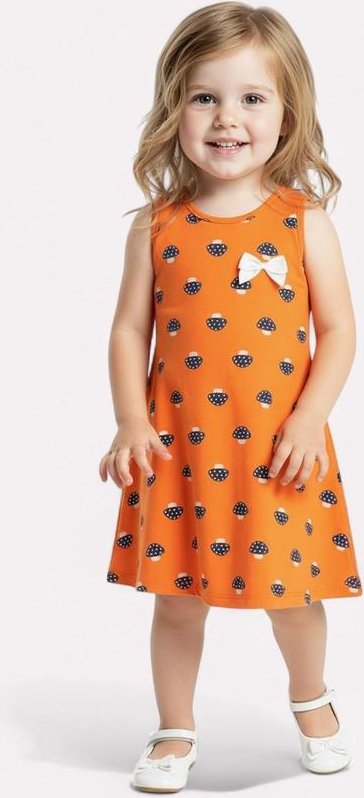 Imagem principal Vestido Infantil Menina Natureza Laranja Kyly Kyly