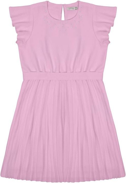 Imagem principal Vestido Infantil Menina Plissado com Strass Rosa Alakazoo Alakazoo
