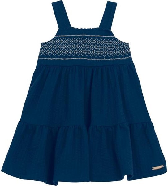 Imagem principal Vestido Infantil Menina Texturizado Azul Brandili Brandili