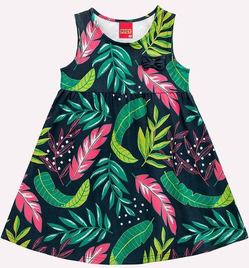 Imagem principal Vestido Infantil Menina Tropical Azul Brandili Mundi Brandili Mundi