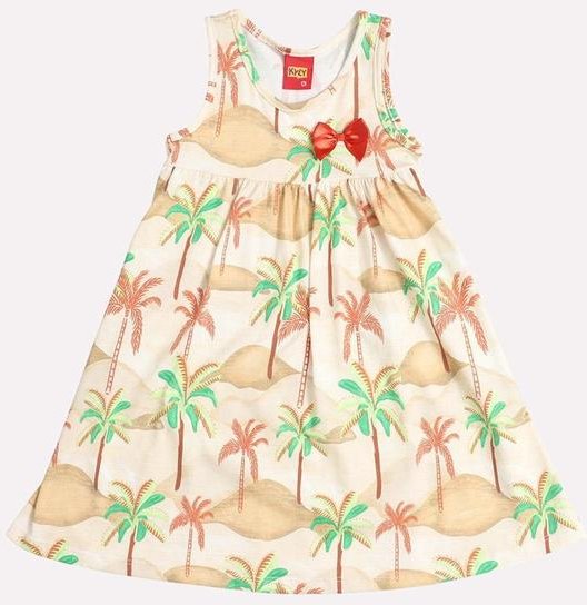Imagem principal Vestido Infantil Menina Tropical Marrom Kyly Kyly