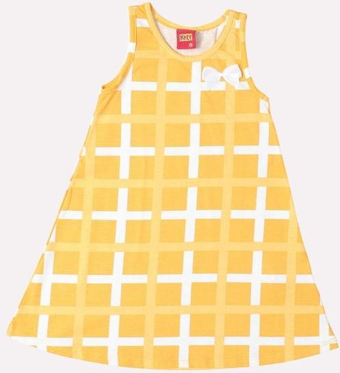 Imagem principal Vestido Infantil Menina Xadrez Amarelo Kyly Kyly