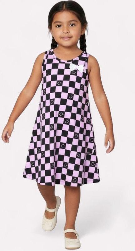 Imagem principal Vestido Infantil Menina Xadrez Preto Kyly Kyly