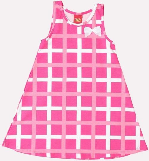 Imagem principal Vestido Infantil Menina Xadrez Rosa Kyly Kyly