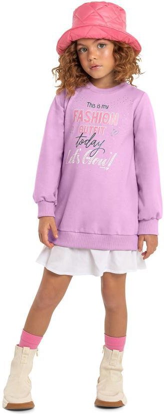 Imagem principal Vestido Infantil Moletom Manga Longa Roxo Quimby Quimby