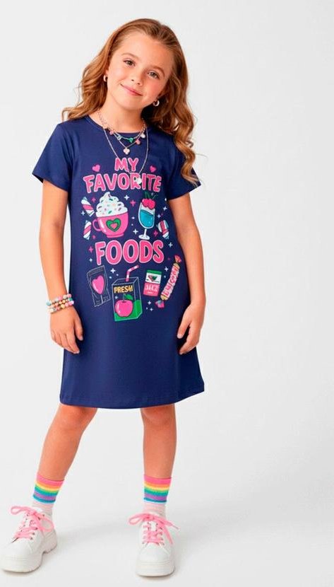 Imagem principal Vestido Infantil My Favorite Marinho Laluna Laluna