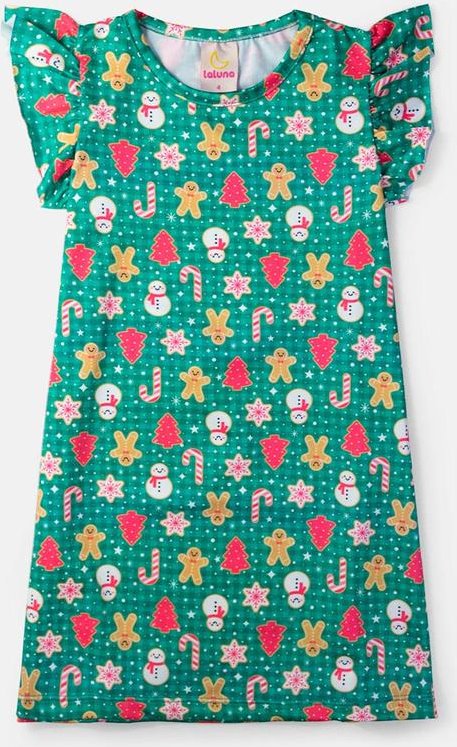 Imagem principal Vestido Infantil Natalino Verde Laluna Laluna