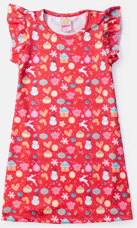 Imagem principal Vestido Infantil Natalino Vermelho Laluna Laluna