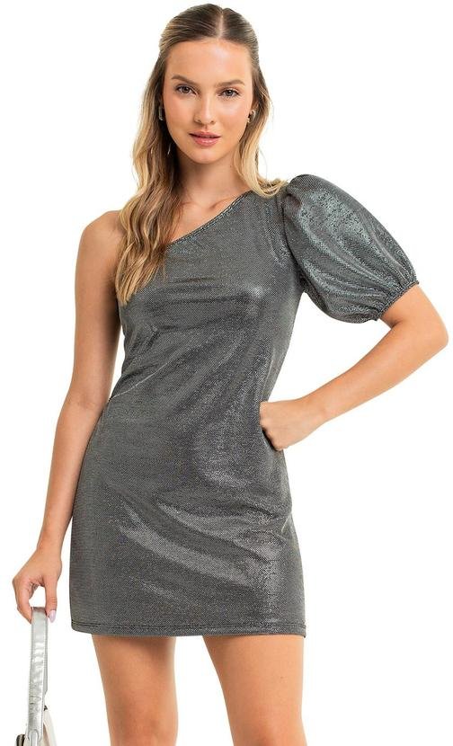 Imagem principal Vestido Juvenil com Brilho Preto Gloss Gloss