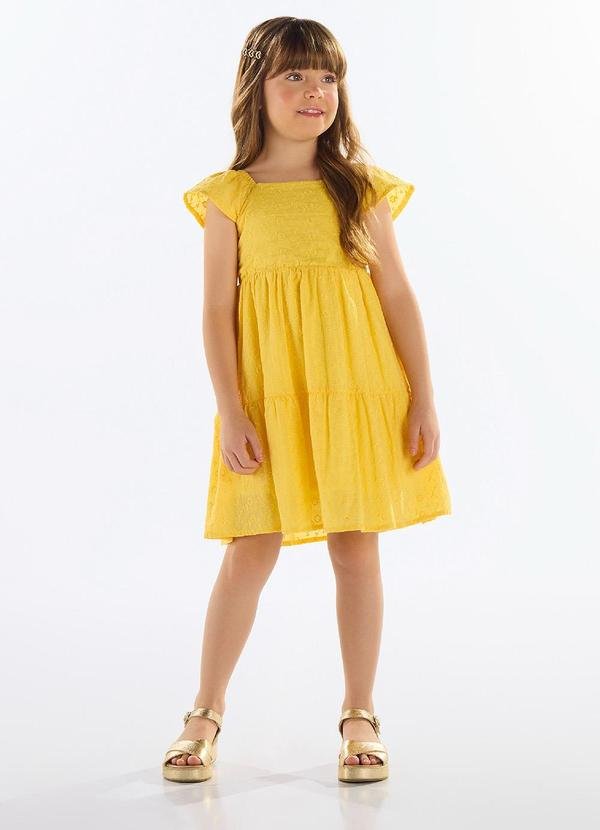 Imagem principal Vestido Laise Infantil Amarelo Quimby Quimby
