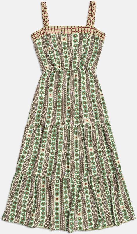 Vestido Longo Floral Verde