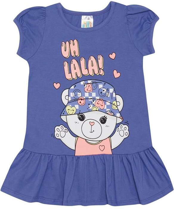 Vestido Meia Malha Menina Roxo