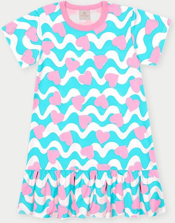 Imagem principal Vestido Menina Corações Rosa Abrange Abrange