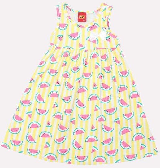 Imagem principal Vestido Menina em Algodão Melância Amarelo Kyly Kyly