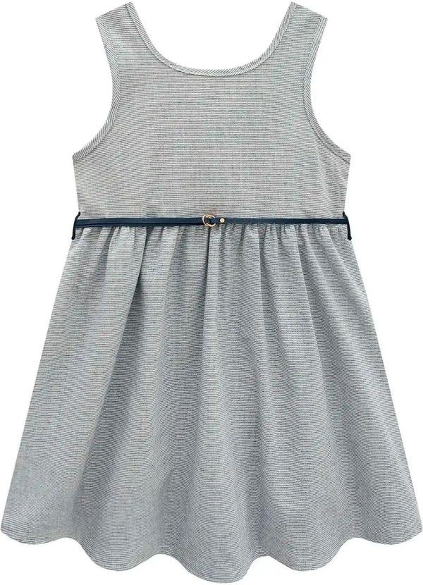 Imagem principal Vestido Menina em Tricoline Azul Marinho Milon Milon