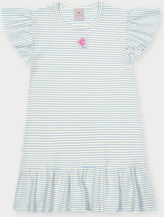 Vestido Menina Listrado Azul