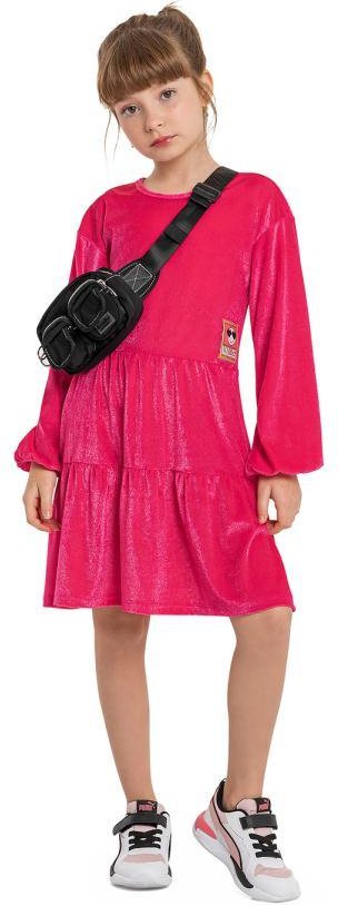 Imagem principal Vestido Midi Infantil em Veludo Rosa Gloss Gloss