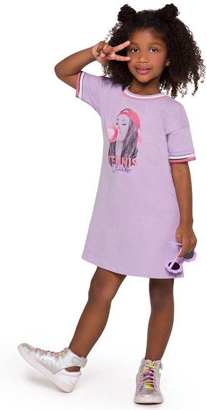 Imagem principal Vestido Moletom Menina Lilás Marisol Marisol