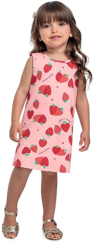 Imagem principal Vestido Morangos Infantil Rosa Bee Loop Bee Loop