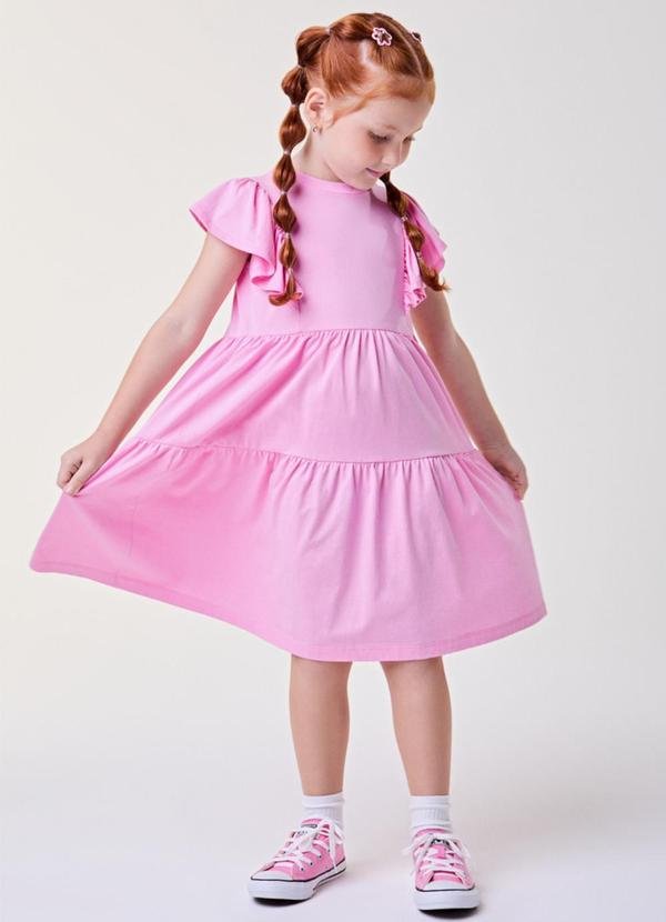 Imagem principal Vestido Rosa com Babados Rosa Bimbi Bimbi
