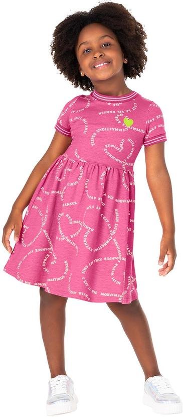 Vestido Rosa Godê Corações