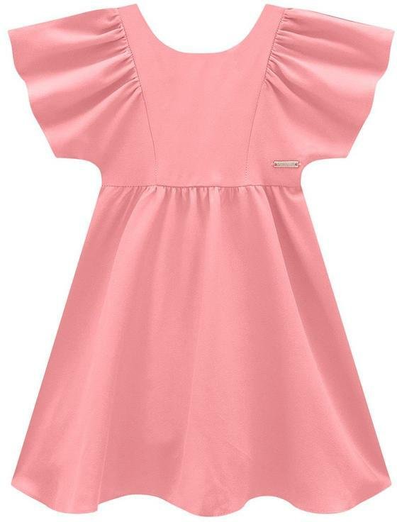 Imagem principal Vestido Rosa Godê em Crepe Carinhoso Carinhoso